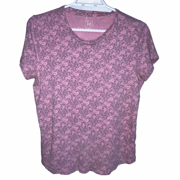 Medium Pink Floral Gap Shirt Top Blouse - Picture 1 of 8